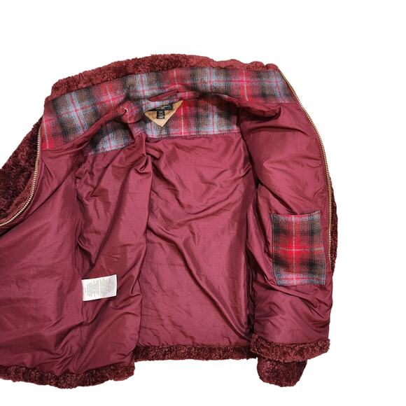 Pendleton Wool Teddy Bear Flannel Lined Zip Up Jacket - Picture 6 of 7